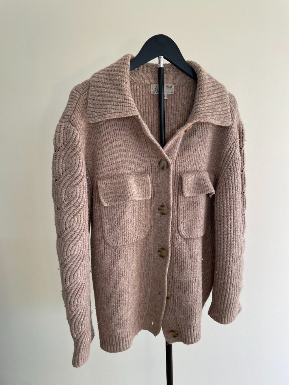 women's chunky wool blend cardigan